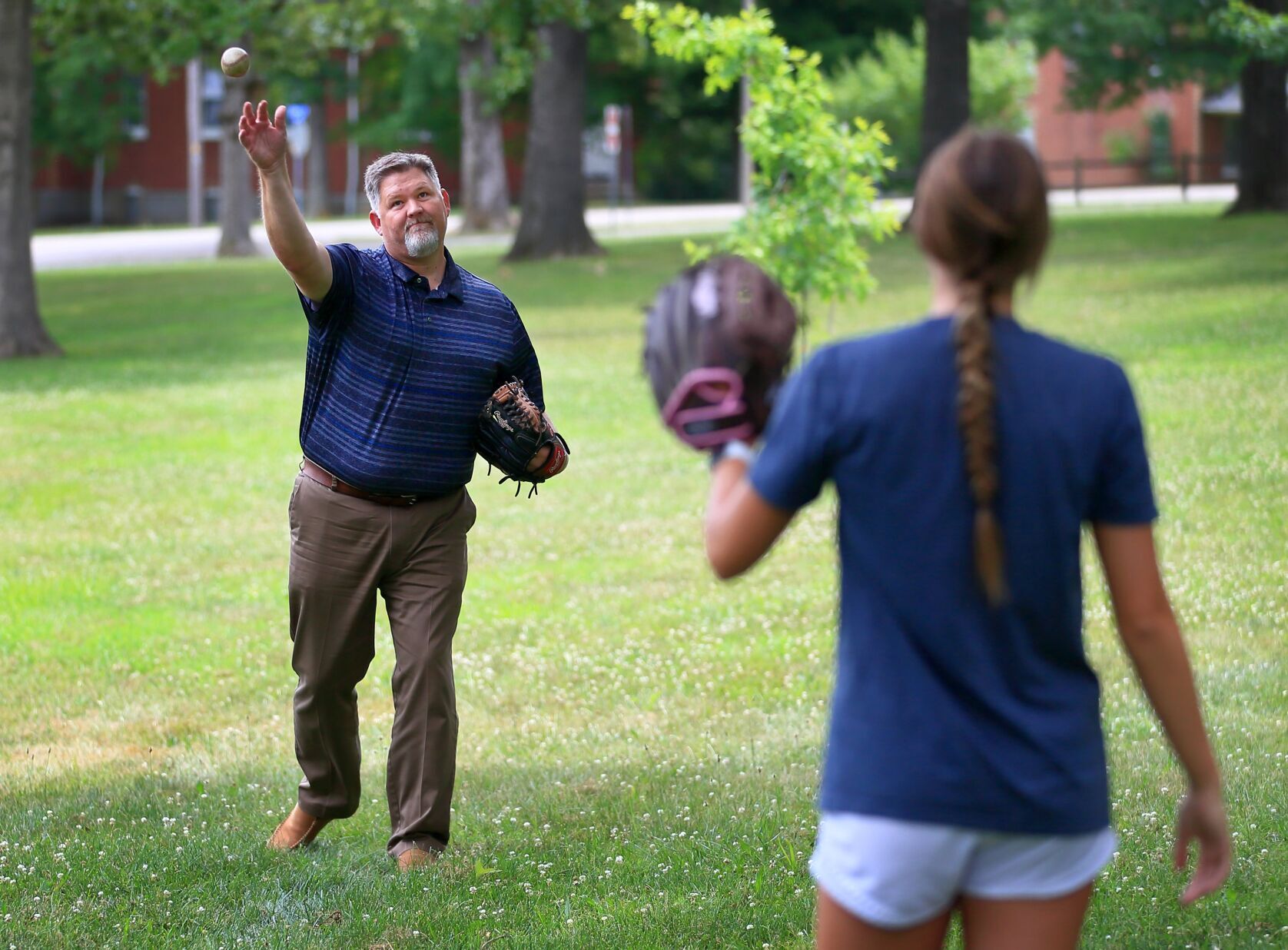 Dad plays catch everyday to honor son killed in car crash